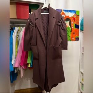 Mother of Pearl Dark Brown Trench Coat
